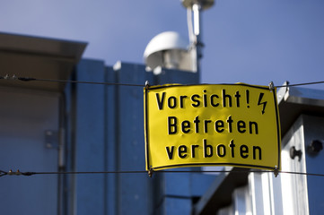 Schild - Betreten verboten -
