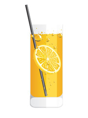 Cocktail mit Zitronenscheibe