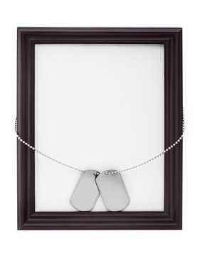 dog tag and frame