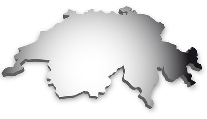 Schweiz Karte 3D