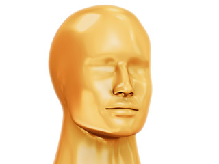 Golden man head