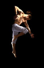 stylish and young modern style dancer is posing..