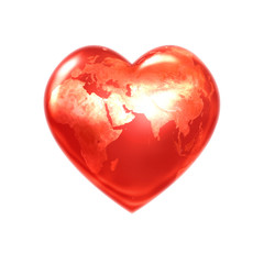 World heart red eurasia