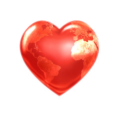 World heart red