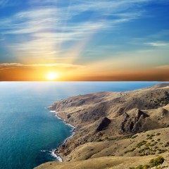 marine cape at the evening