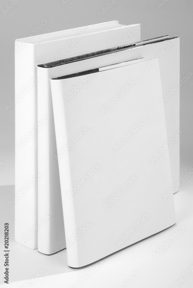 Wall mural three blank book cover