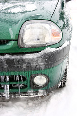 frozen car