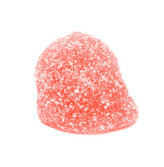 Fruit jelly isolated on the white background