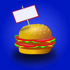 Vector hamburger with copyspace