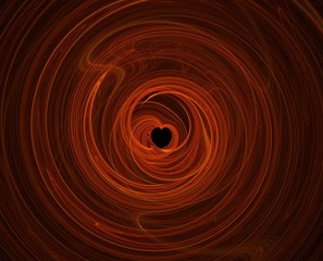 heart shaped red fractal - background