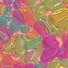 Colorful gel candy abstract