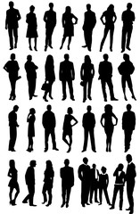 silhouette business people