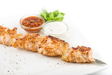 Grilled chicken kebab