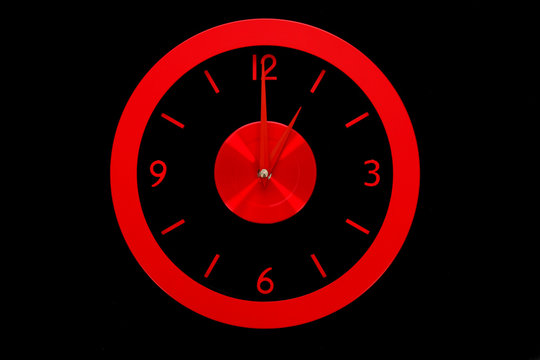 beautiful clock on the wall, 01h, 13h
