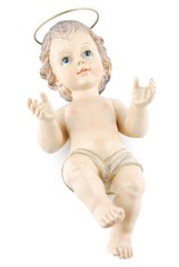 Baby Jesus lying on white - 20226401