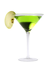 Apple martini cocktail