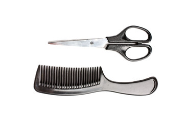 scissors and a comb