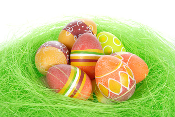 Painted Colorful Easter Eggs