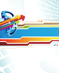 Abstract background with arrows