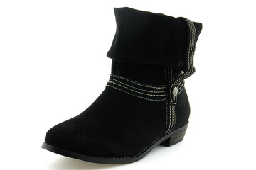 Bottines noires en daim