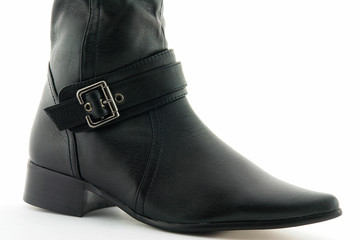 Bottines noires en cuir