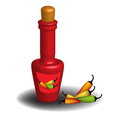 Obraz premium Hot sauce bottle