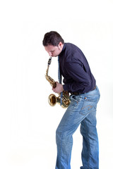 Naklejka premium Play Sax