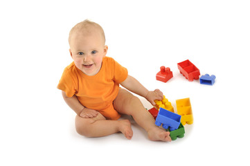 baby with blocks