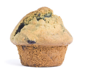 Blueberry Muffin Isolated on White