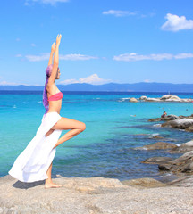 a beautiful girl on the beach