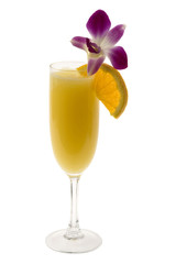 Mimosa Cocktail on a white background