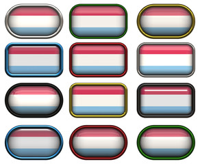 12 buttons of the Flag of Luxemburg