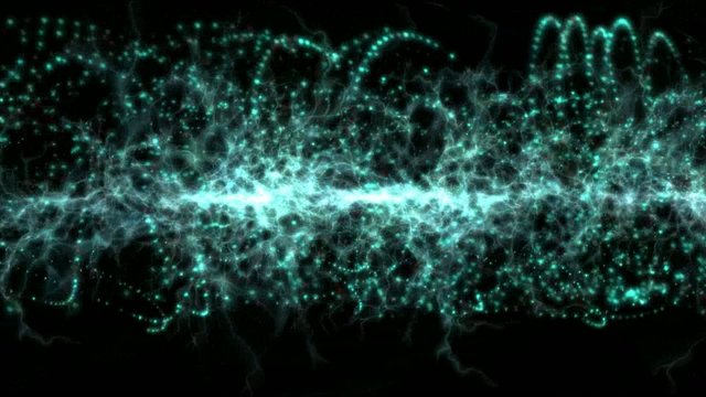 Dance particle,pulsing waves seamlessly looping in 1080HD