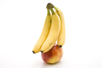Banane und Apfel