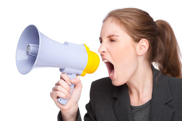 Woman With Megaphone