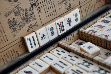 Boite de jeu de Mahjong ou jeu des quatre vents