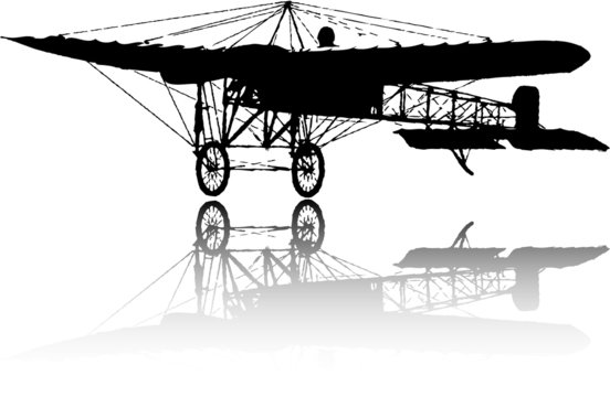 the vector old plane silhouette
