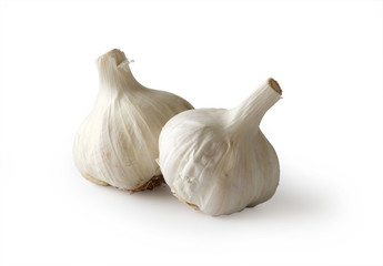 Par de cabezas de ajo