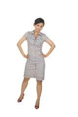 Fototapeta premium Full Body Portrait of Beautiful Asian Woman