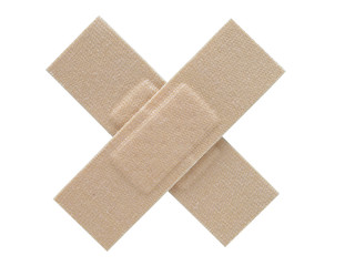 Crossed cloth plasters