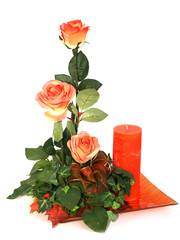 Rose Kerze Orange