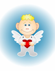 The boy-angel with heart