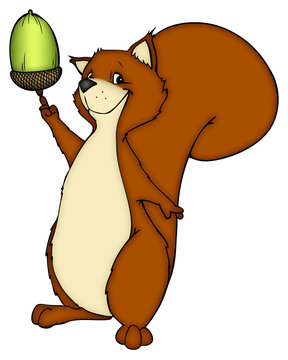 Eichh&ouml;rnchen, Eichel, Squirrel,