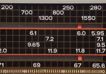 Close up of old tuner