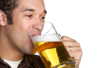 Man Drinking Beer