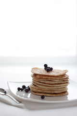 Pancakes with currants