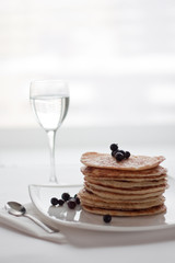 Pancakes with currants