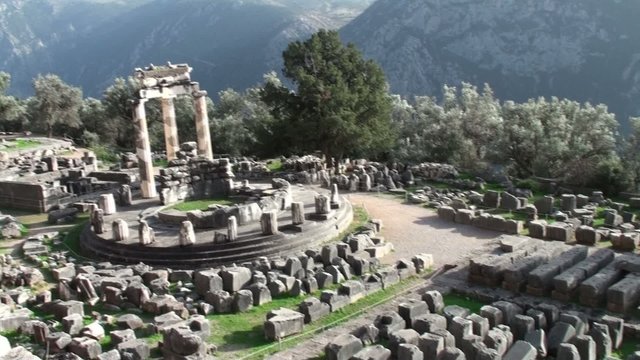 Temple of Athena in Delphi, Greece