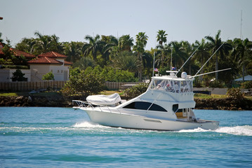 Fototapeta na wymiar Charter Sport Fishing Boat