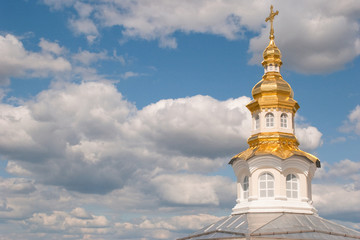 Dome against the sky, Pochayiv Monastery, Ukraine